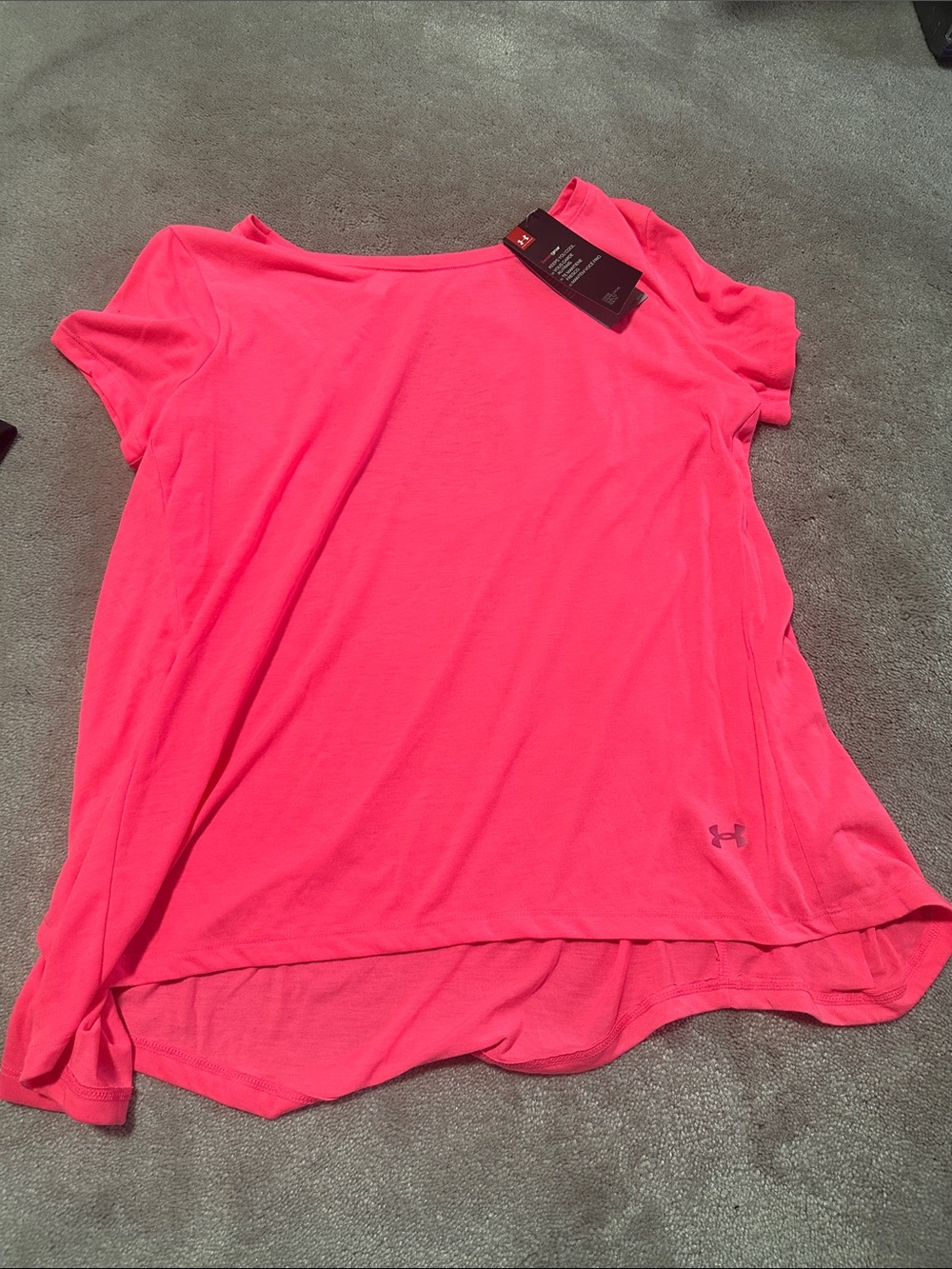 New Under armour whisperlight foldover Short Sleeve Tops XS - Picture 4 of 7